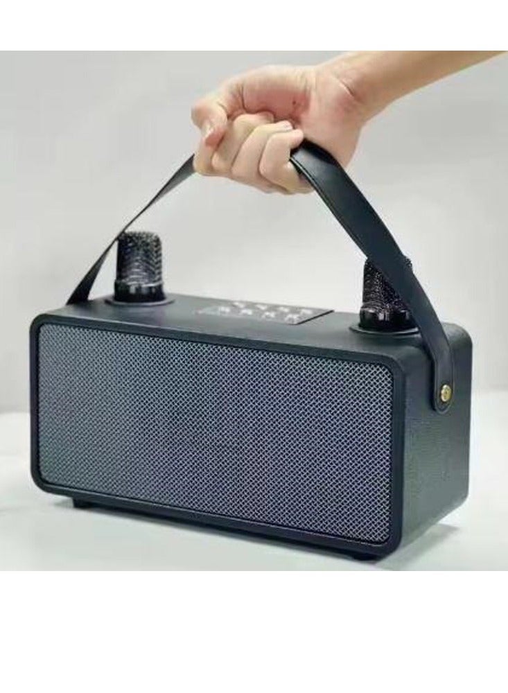 Magic Star Pulz Mini Karaoke WJ-A810 with 2 Wireless Microphones - Black - Image 2